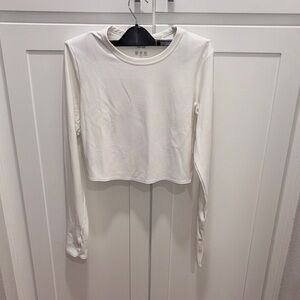 Classic White Long Sleeve cropped top